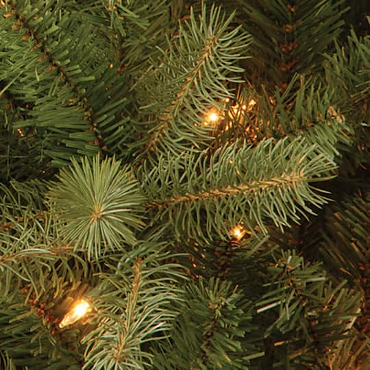 9ft. Pre-lit Feel Real® Downswept Douglas Fir Pencil Artificial Christmas Tree, Clear Lights